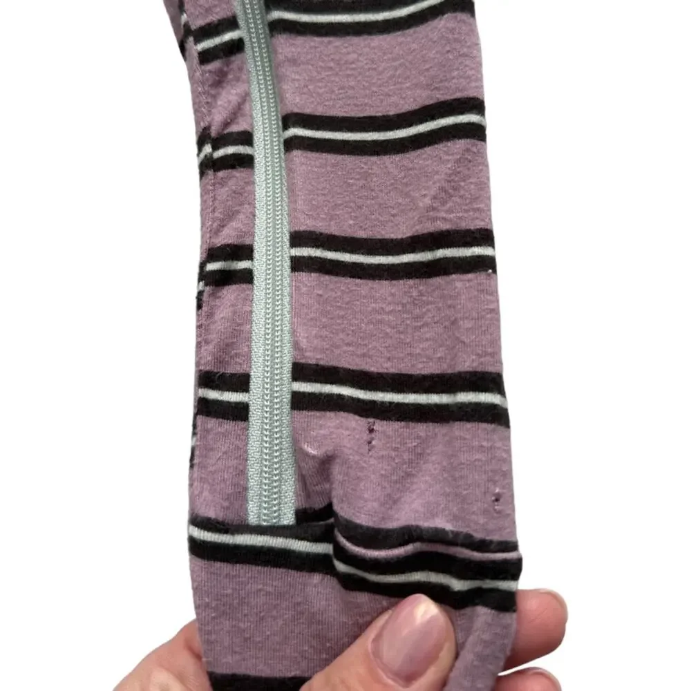 Kickee Pants Footie Sleeper In Elderberry Kenya Stripe